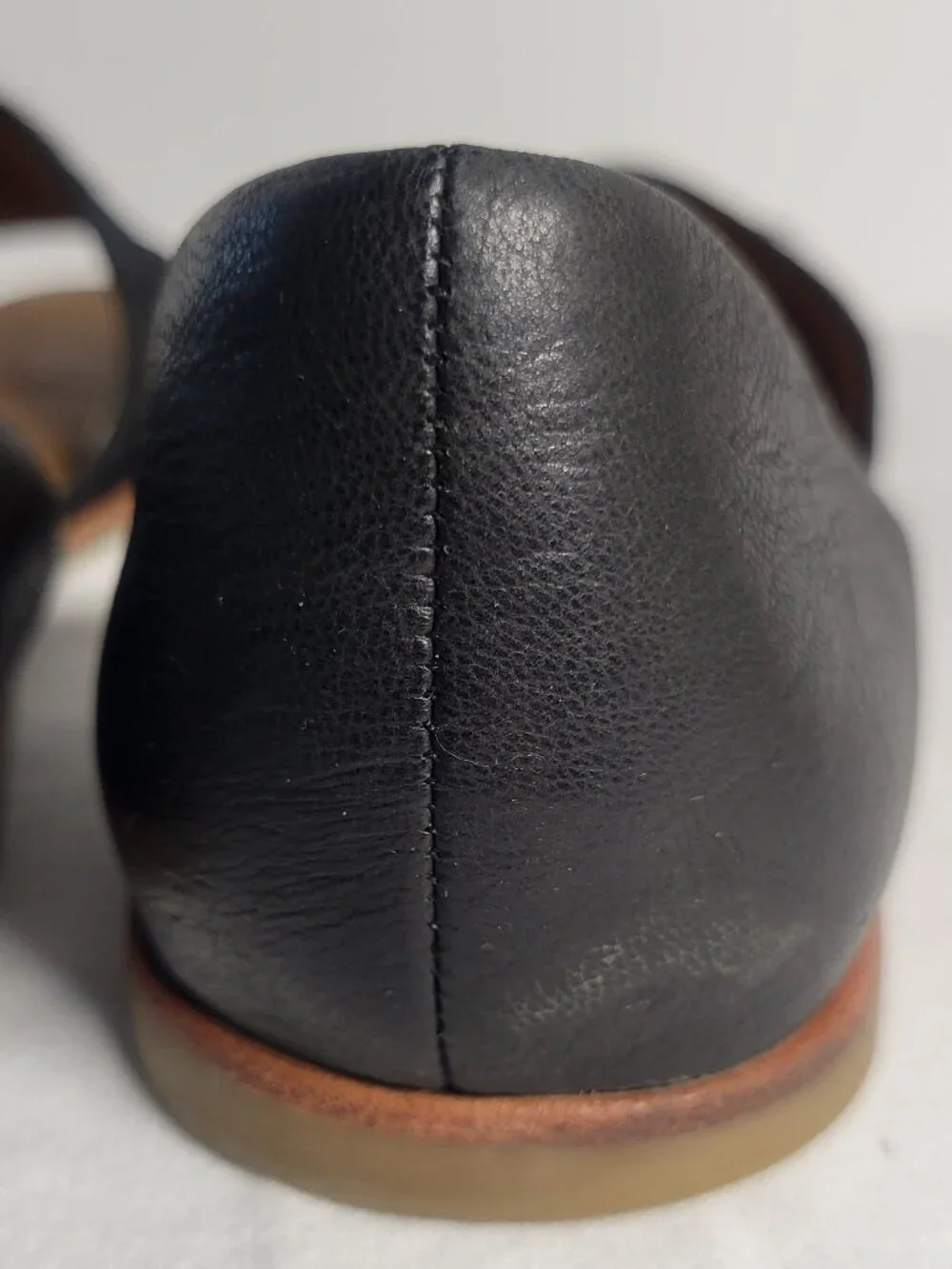 Franco Sarto Venezia Black Calf Hair D'Orsay Peep Toe Flats 7.5M